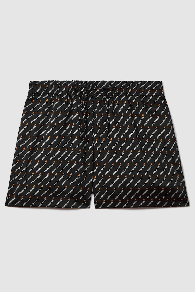 Reiss x McLaren F1 Team Black Multi McLaren F1 Silverstone Drawstring Shorts - Image 2 of 6