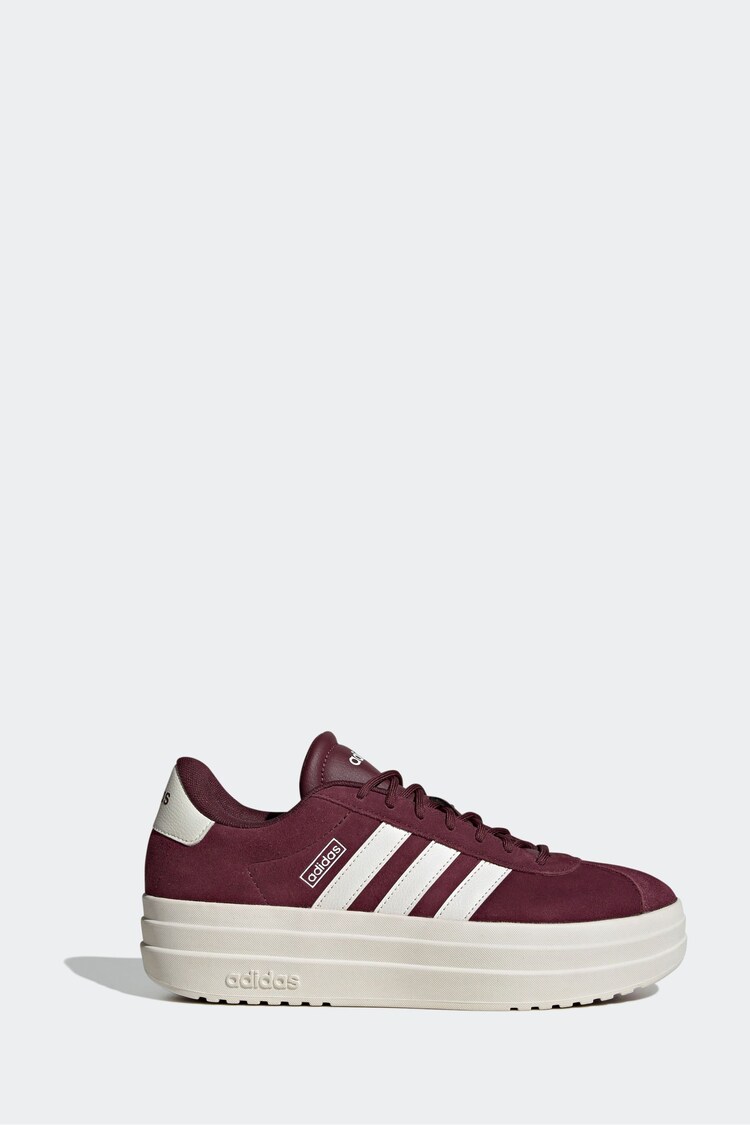 adidas Red VL Court Bold Trainers - Image 1 of 2