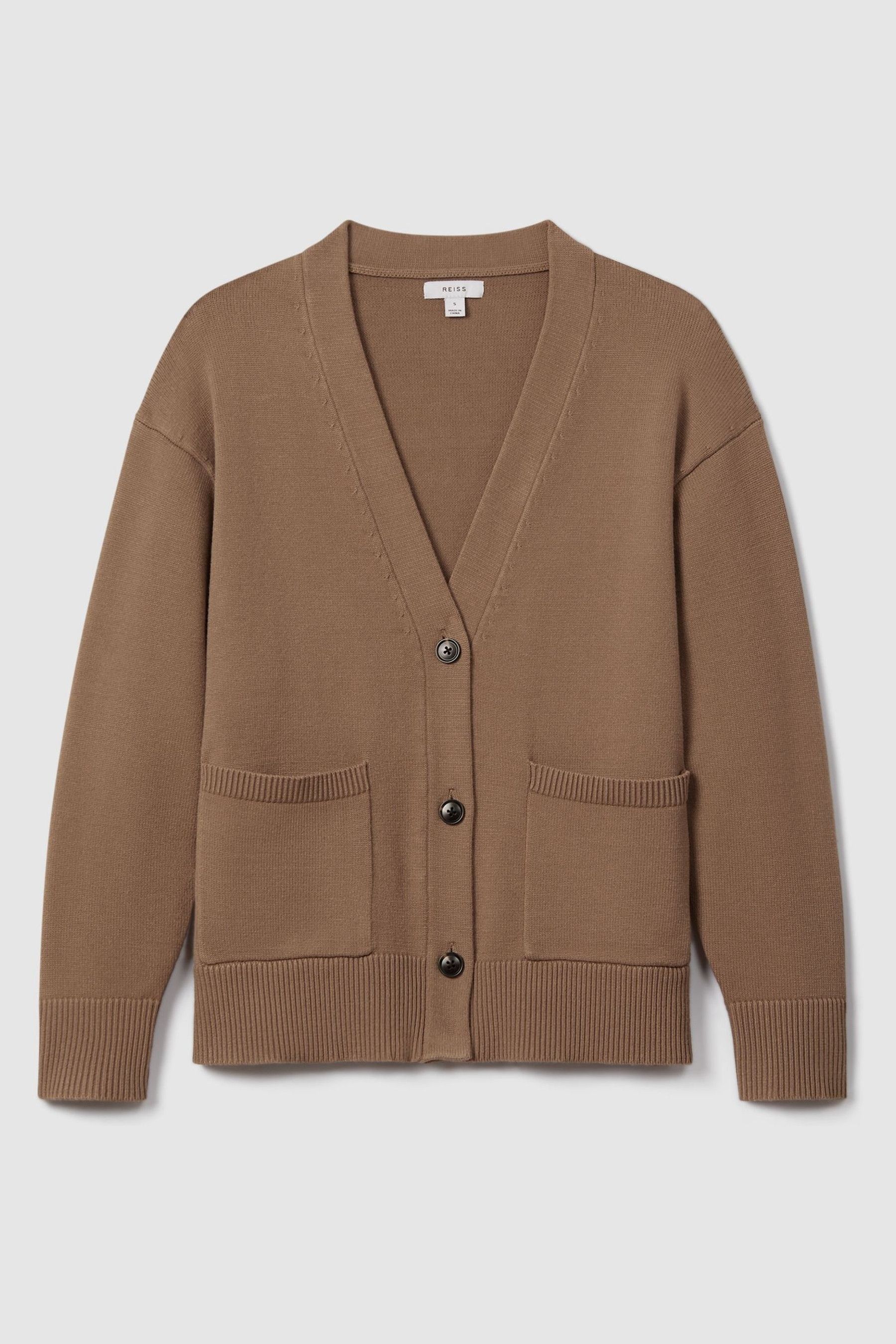 Buy Reiss Mink Harper Chunky Knitted Cardigan from the Next UK online shop
