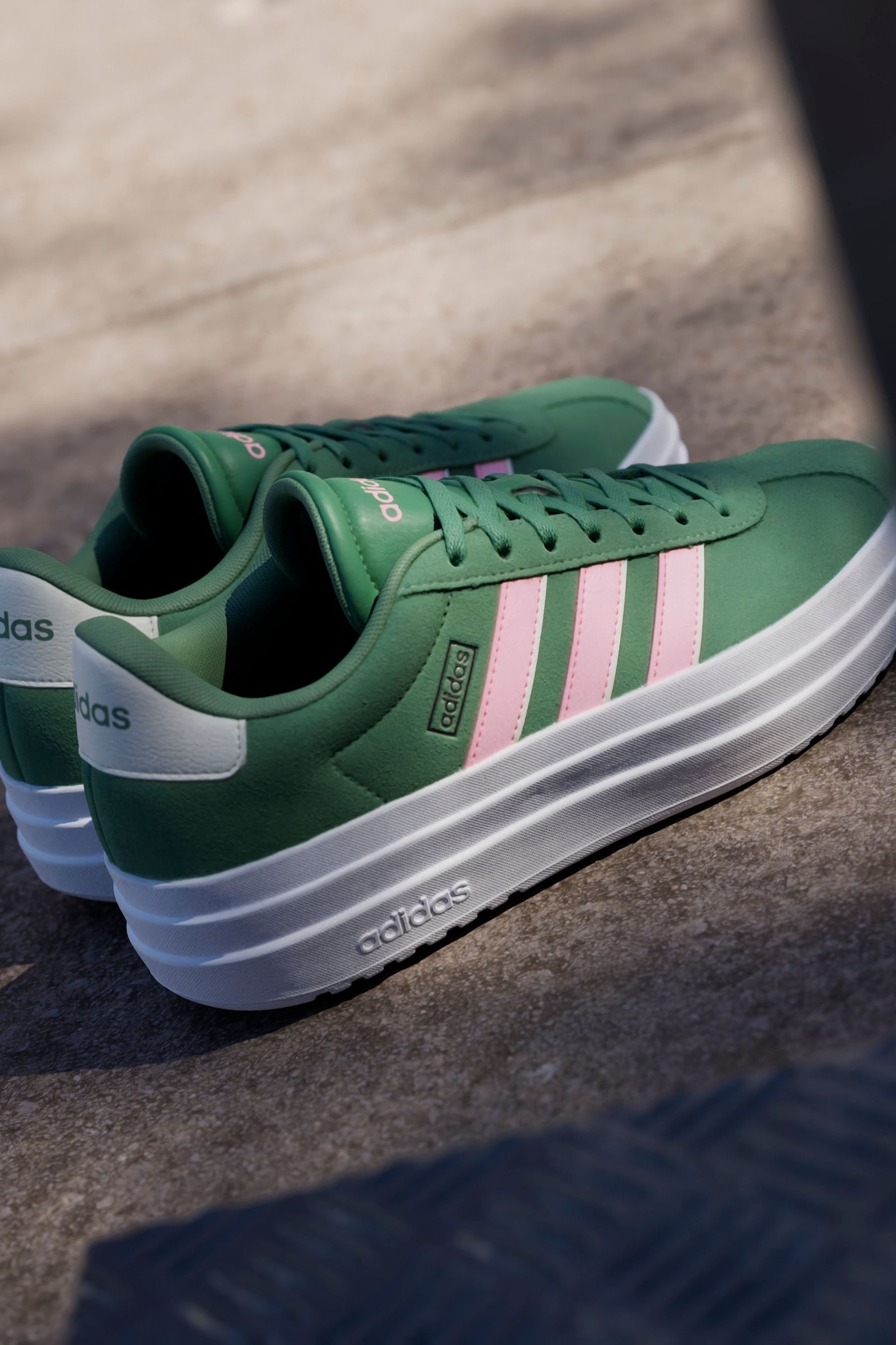 Adidas green velvet sneakers on sale