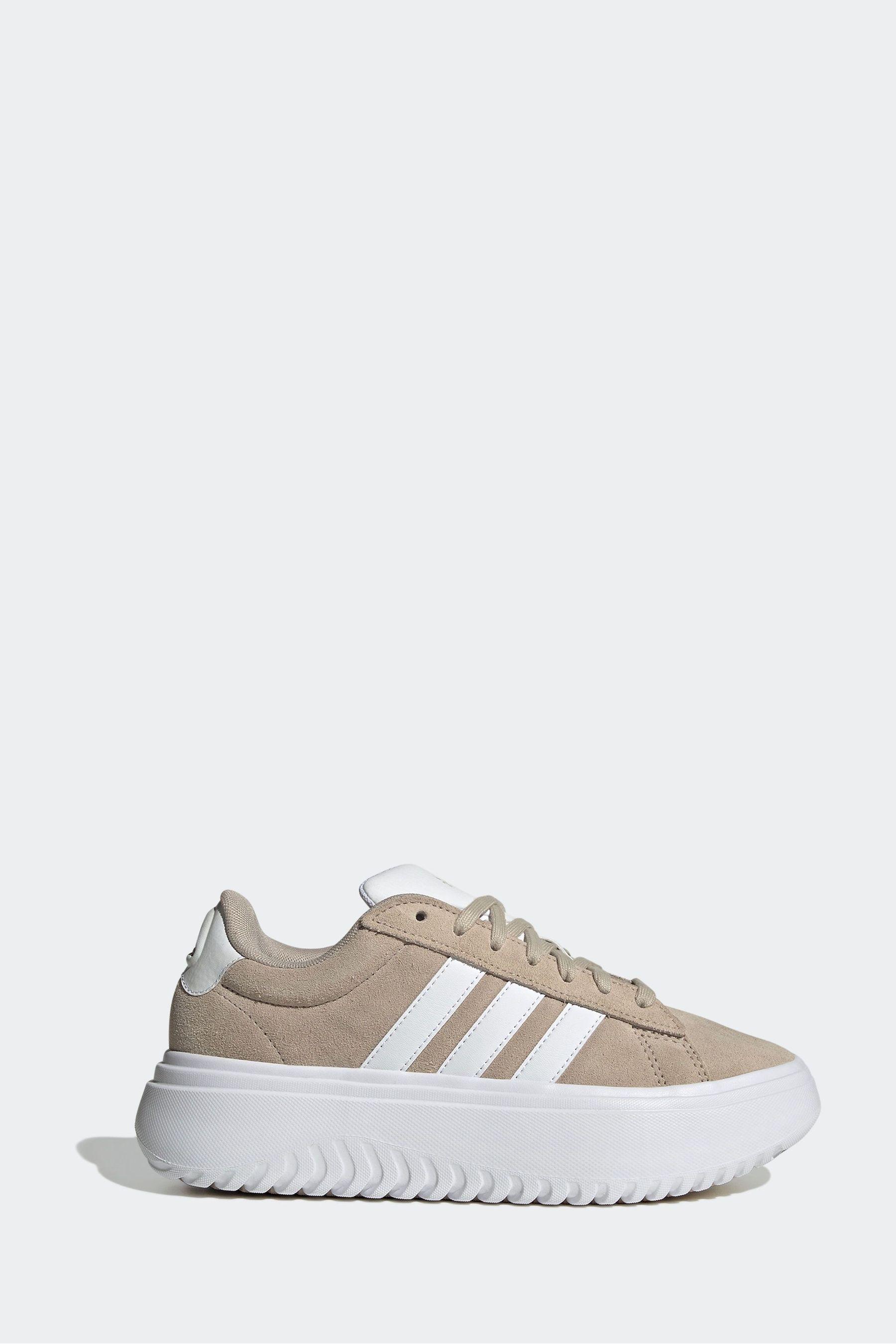 Buy adidas Brown Grand Court Platform Suede Trainers from the Next UK online shop