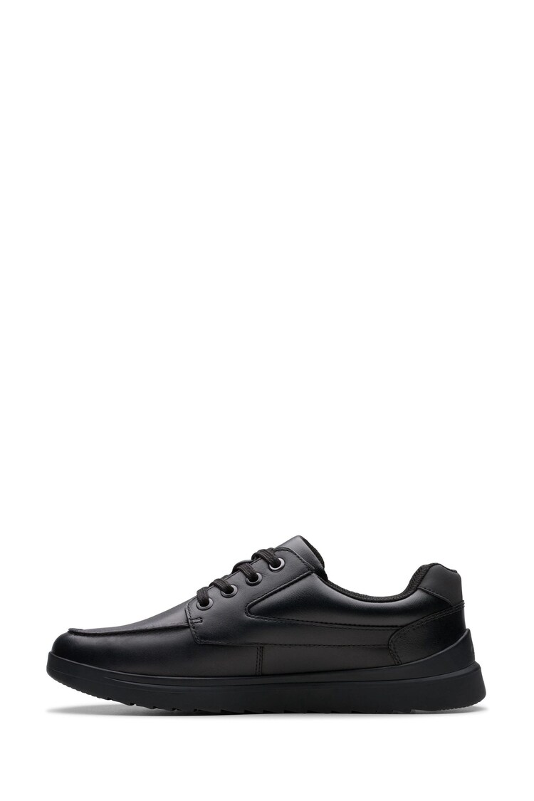 Clarks Black Wide Fit (G) Leather Keelan Flare Shoes - Image 2 of 7