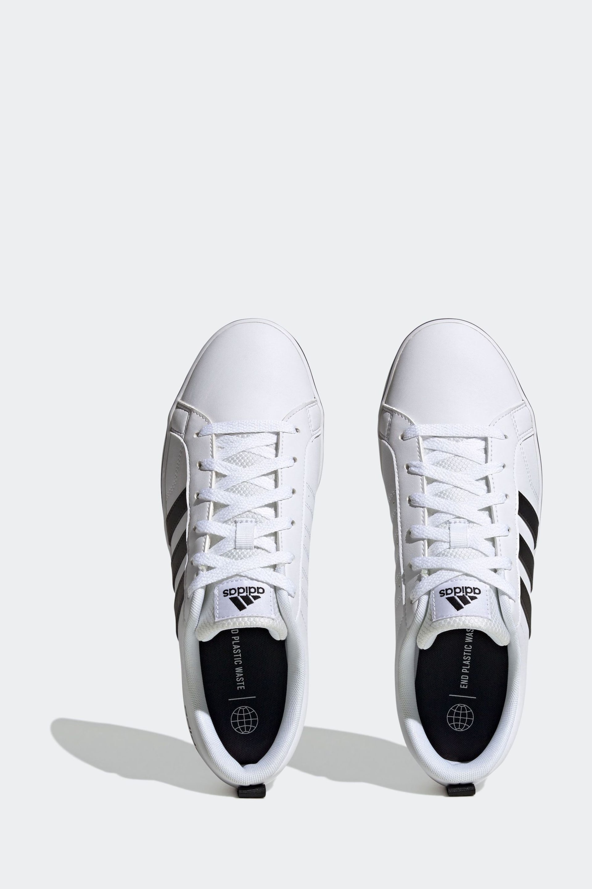 adidas White/Black Sportswear VS Pace Trainers - Image 5 of 9