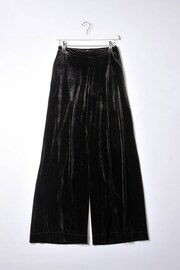 Burgs Womens Malmsmead Wide Leg Velvet Pull on Black Trousers - Image 5 of 5