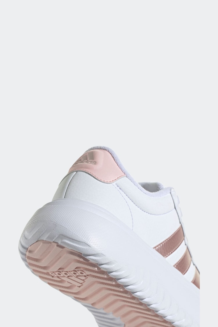 adidas White Grand Court Platform Shoes - Image 8 of 8