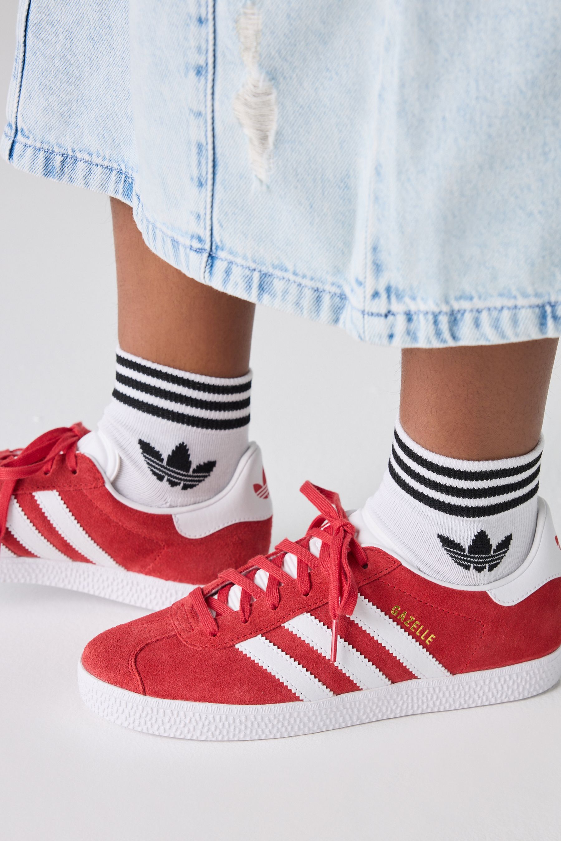 Buy adidas Originals Dark Red Junior Gazelle Trainers from Next Luxembourg