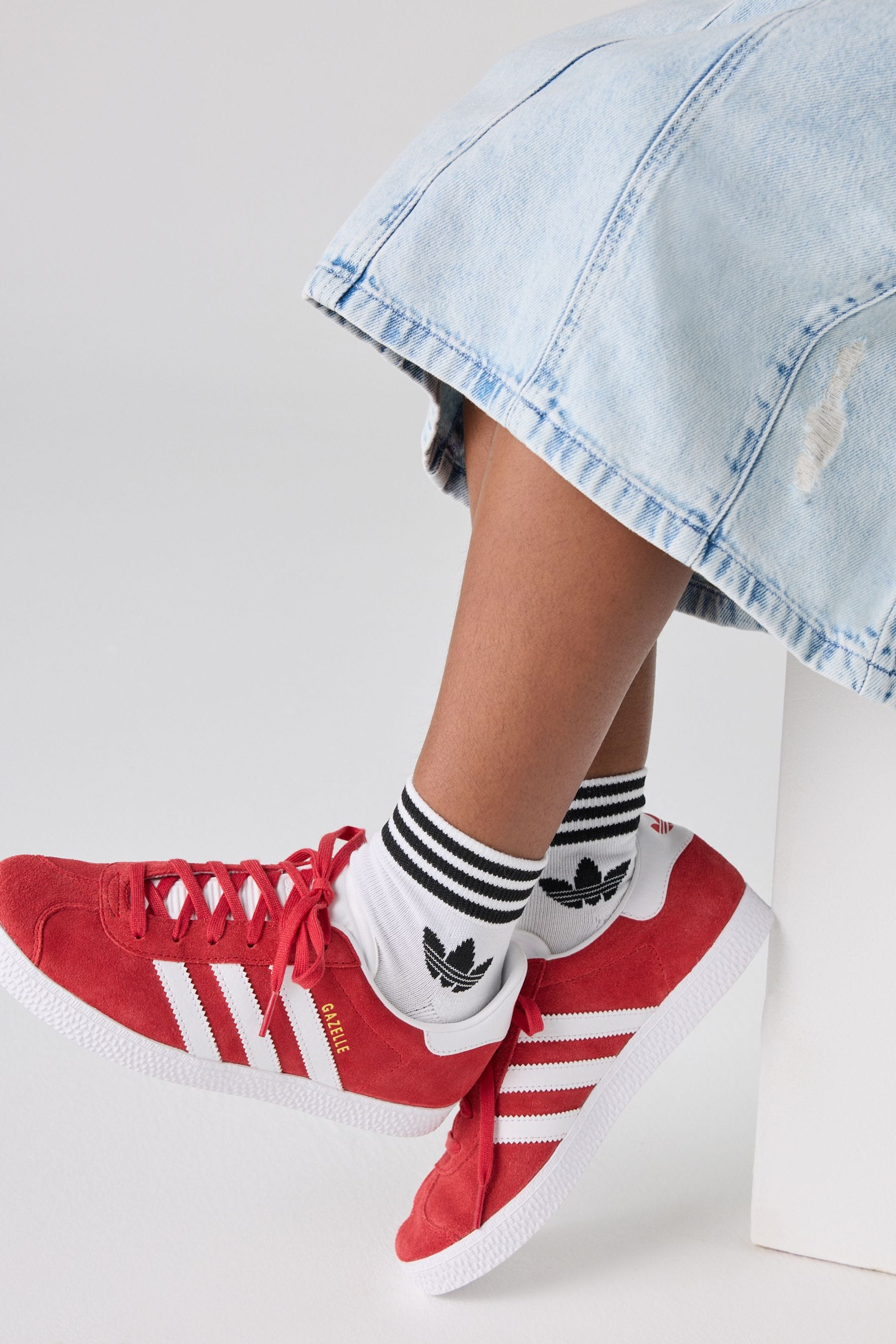 Buy adidas Originals Dark Red Junior Gazelle Trainers from Next Luxembourg