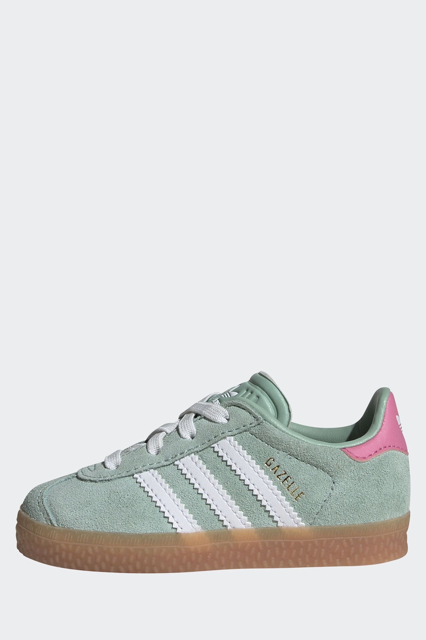 Light grey gazelle trainers womens online