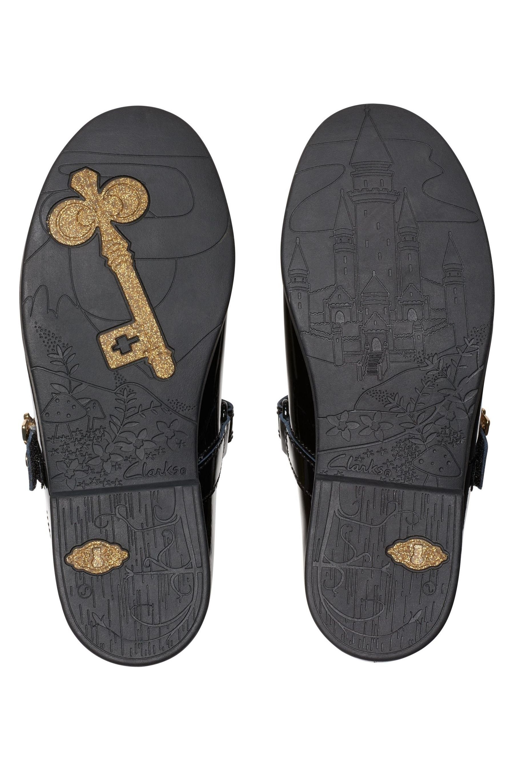 Buy Clarks Black Wide Fit G Patent Lock Magic Shoes from Next Ireland