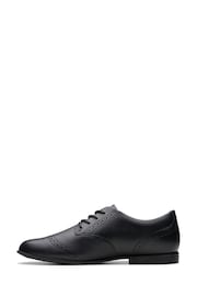 Clarks Black Wide Fit (G) Leather Younger Girls Finja Brogues - Image 2 of 8