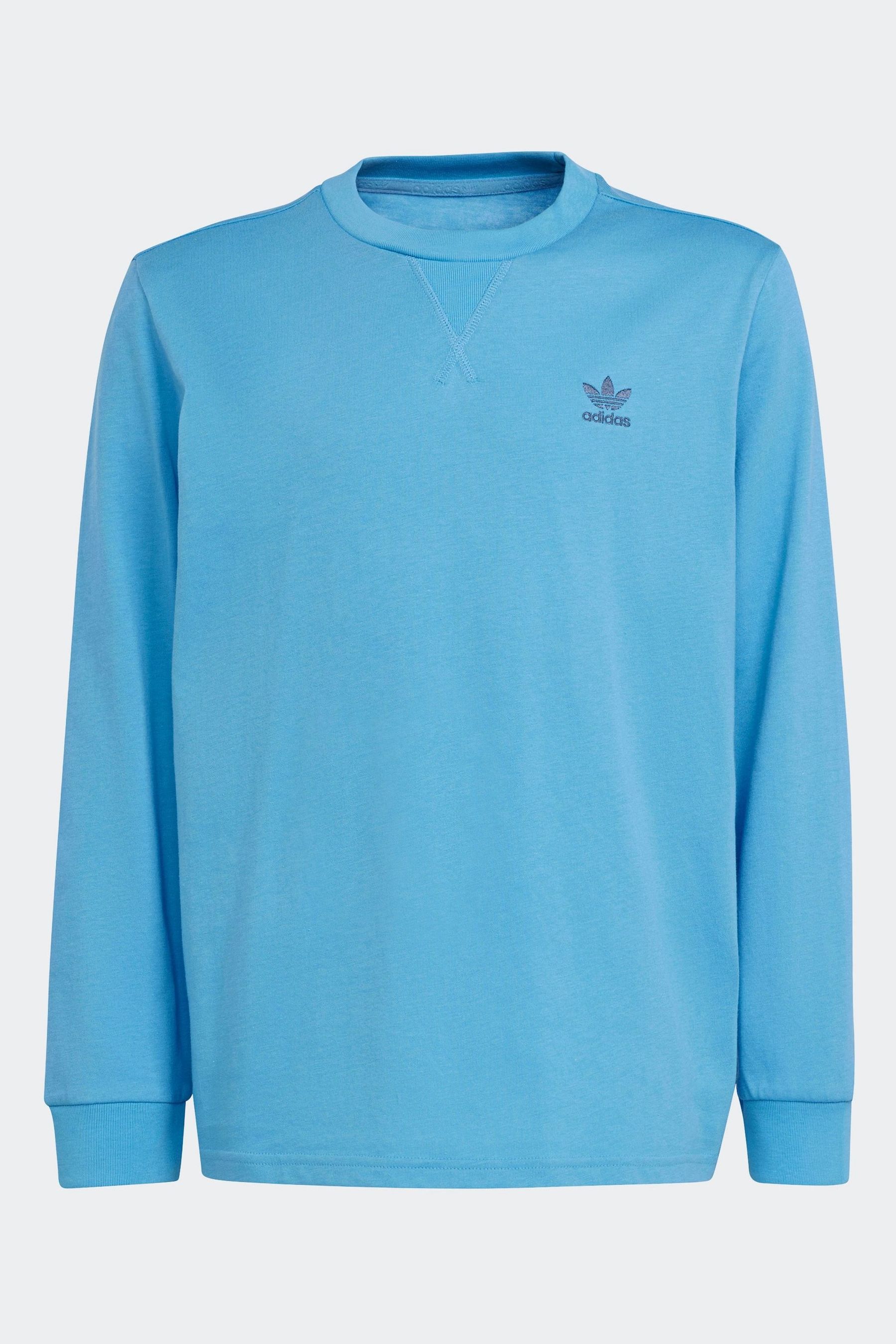 Adidas blue long sleeve outlet