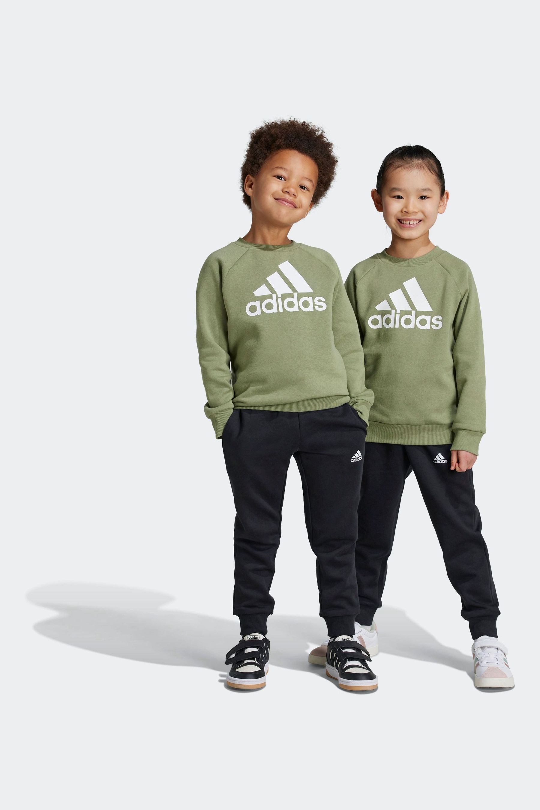Green kids joggers top