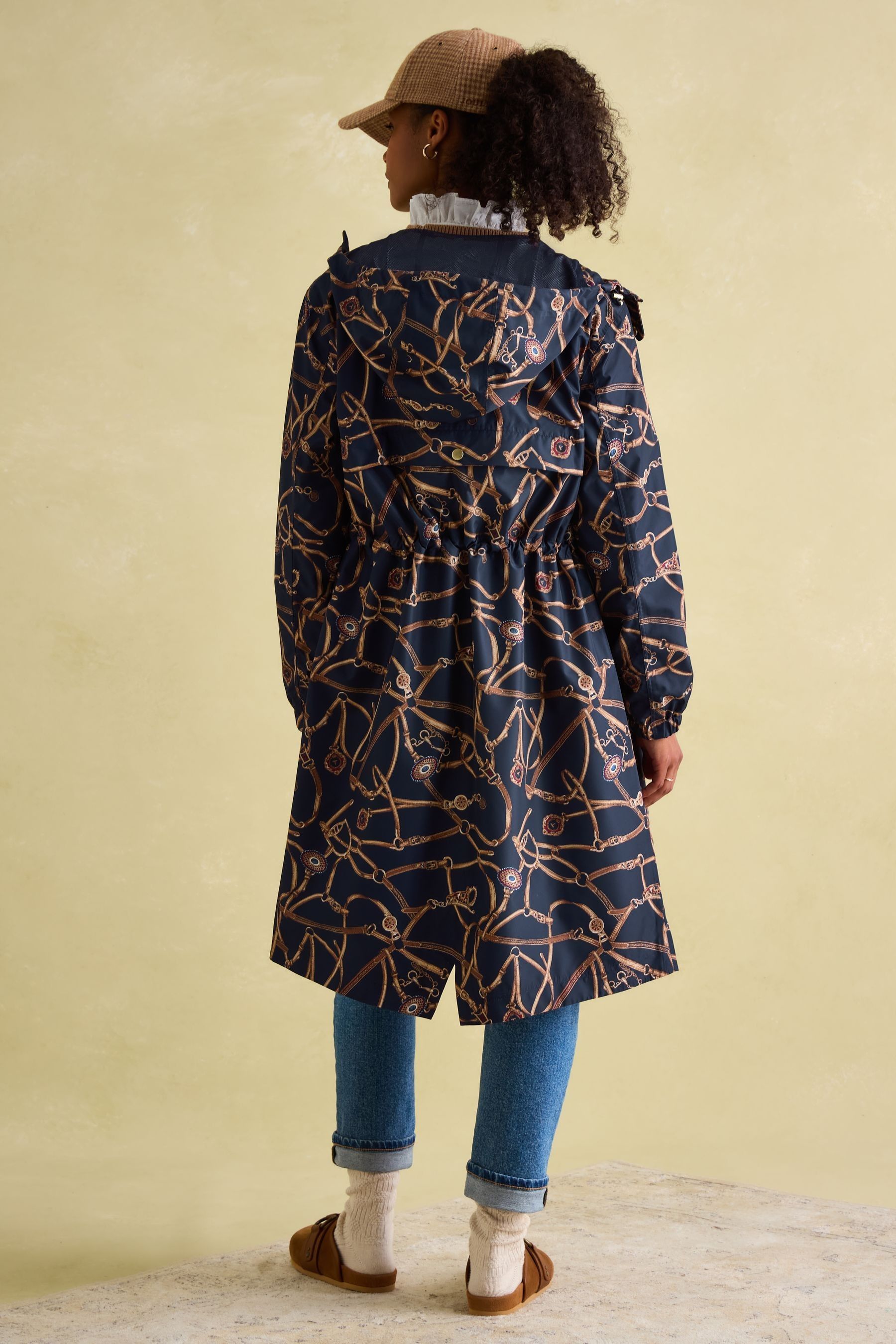 Cobalt blue raincoat sales