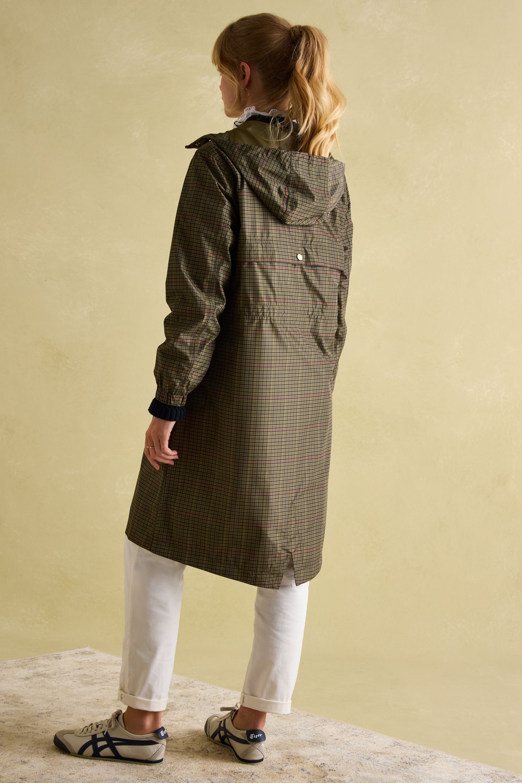 Joules khaki raincoat hotsell