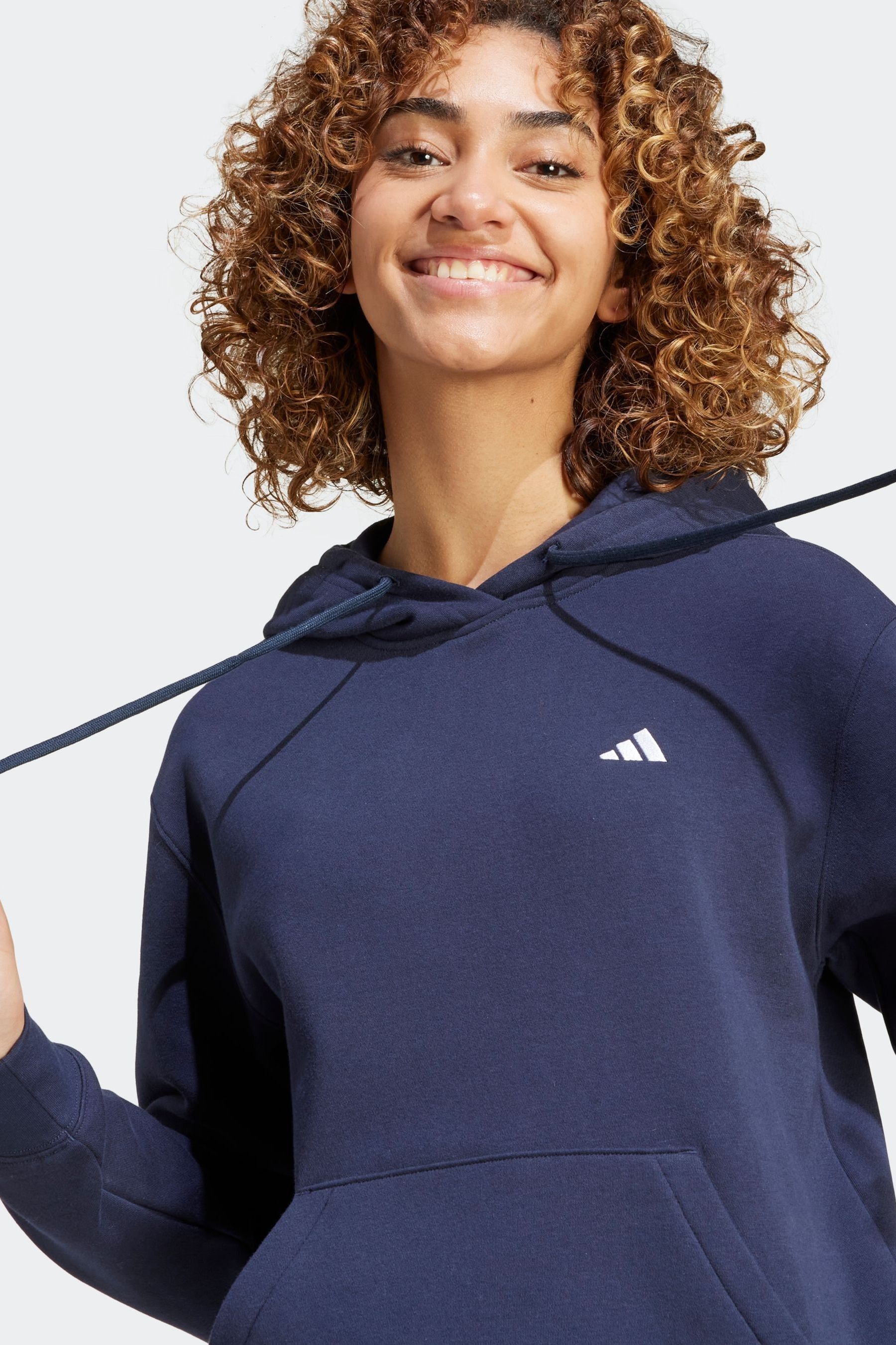 Buy adidas Blue Small Logo Hoodie from Next Oman