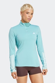 adidas Green Hyperglam Training Quarter-Zip Top - Image 1 of 8