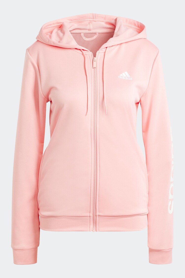 adidas Pink Sportswear Linear Tracksuit - Image 6 of 6