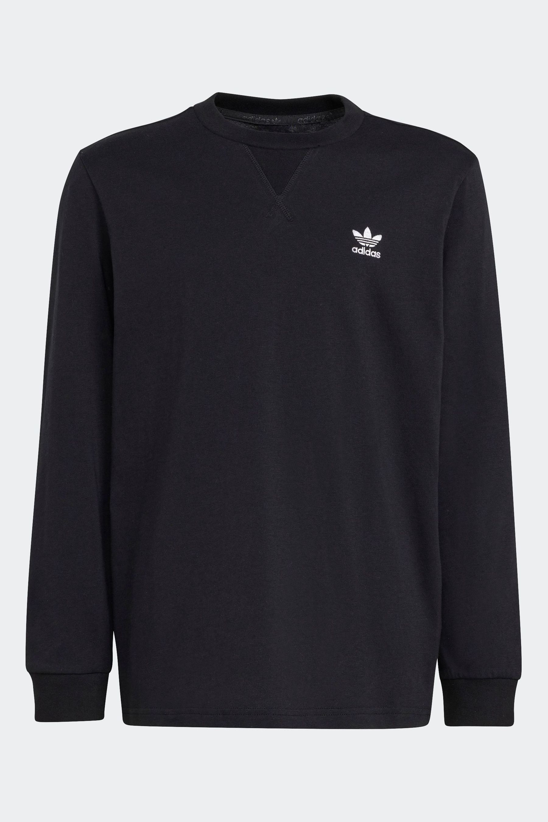Adidas black long sleeve hot sale