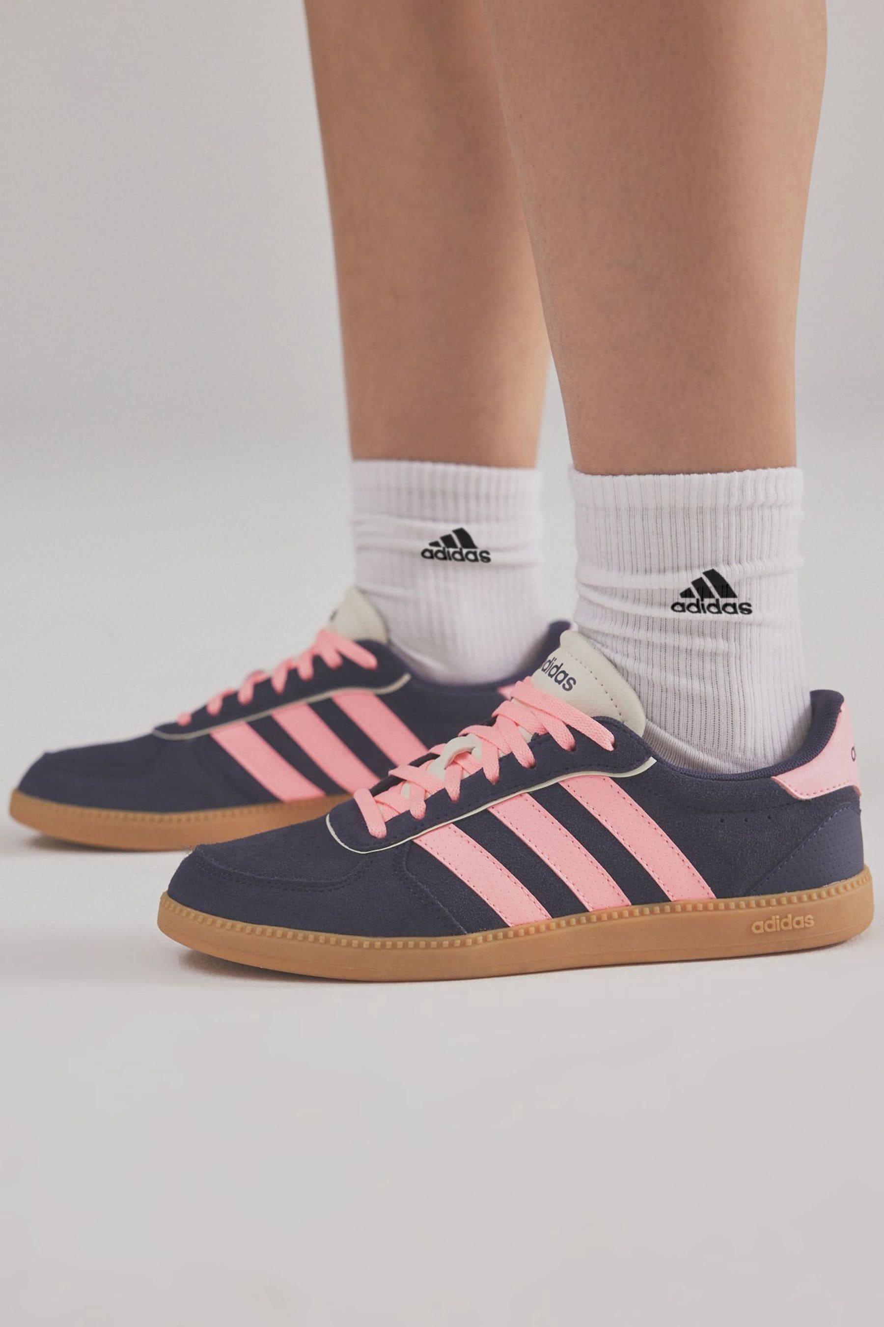 Buy adidas Navy Pink Breaknet Sleek Trainers from the Next UK online shop