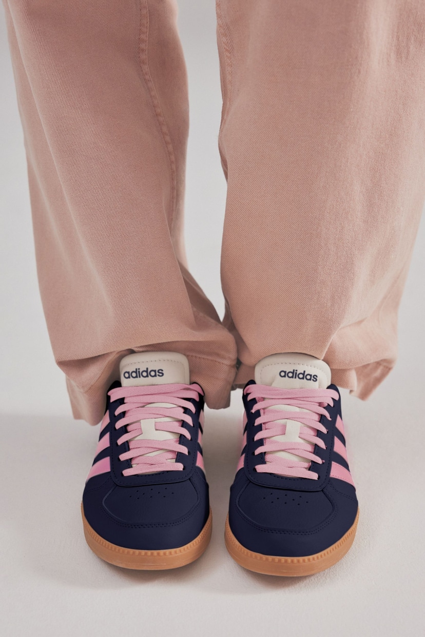 adidas Navy/Pink Breaknet Sleek Trainers - Image 4 of 4