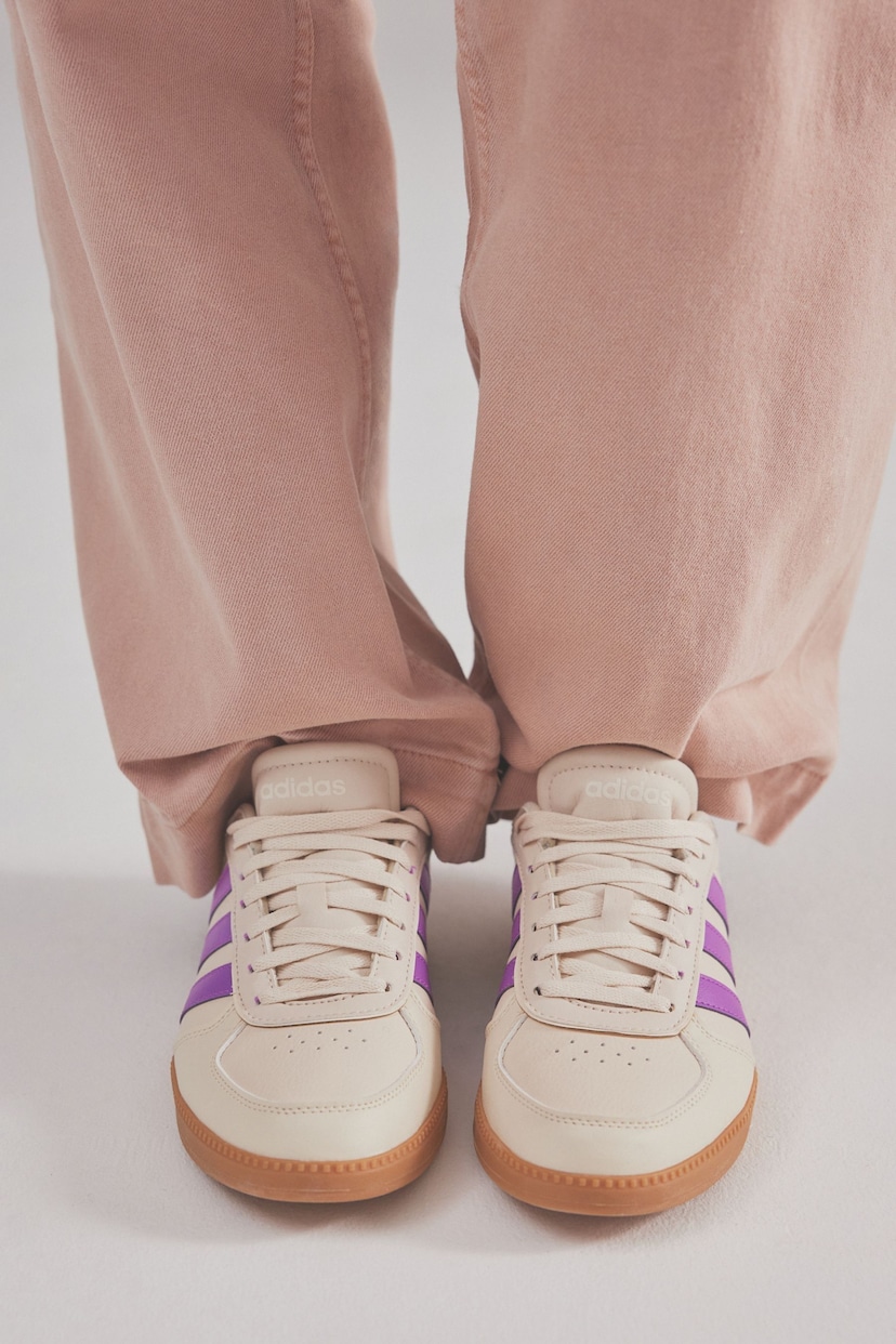 adidas Cream/Purple Breaknet Sleek Trainers - Image 5 of 13