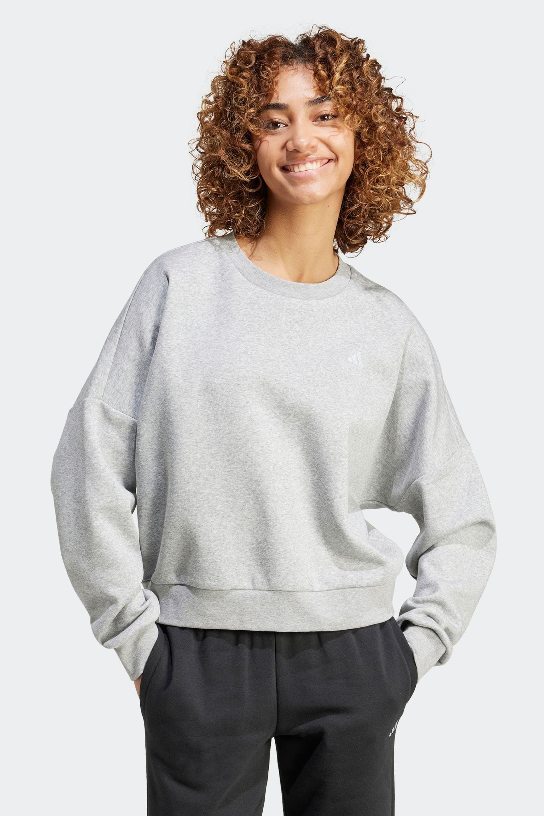 Buy adidas Grey Small Logo Feel Cosy Sweatshirt from Next Oman