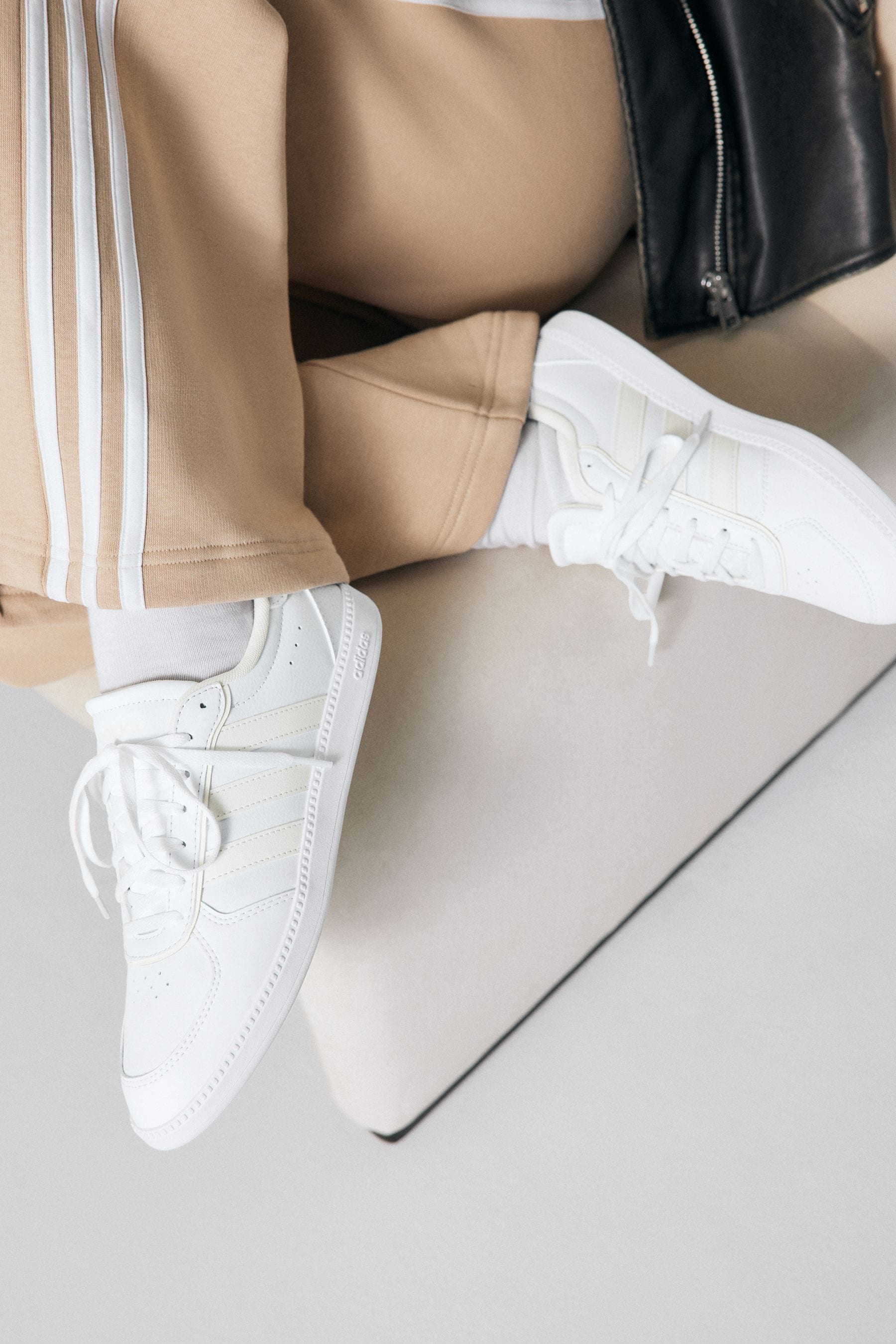 Classic adidas white sale