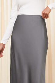 Friends Like These Mink Satin Bias Cut Maxi Skirt - Image 3 of 4