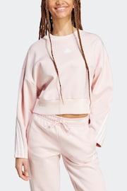 adidas LIght Pink Sportswear Future Icons 3-Stripes Sweatshirt - Image 3 of 7