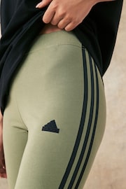 adidas Light Green Sportswear Future Icons 3-Stripes Leggings - Image 4 of 5