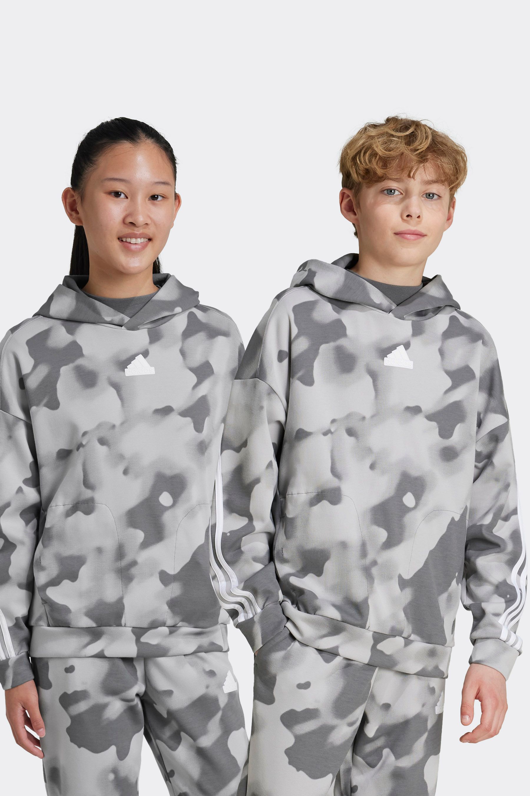 Buy adidas Grey Kids Future Icons Camo Printed Hoodie from Next Luxembourg