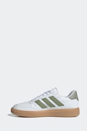 adidas White Courtblock Trainers - Image 18 of 18