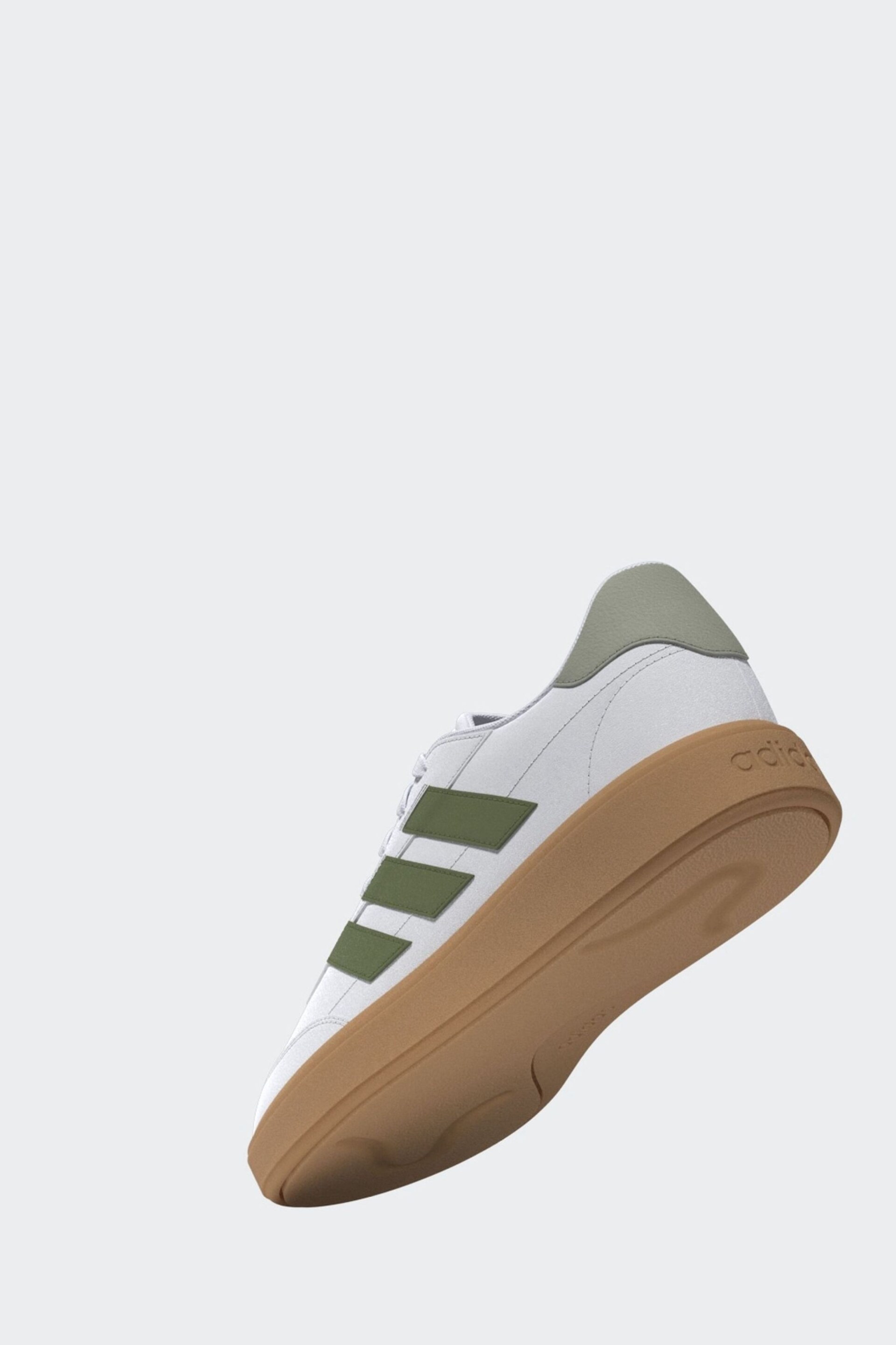 adidas White Courtblock Trainers - Image 3 of 18