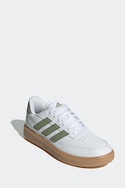 adidas White Courtblock Trainers - Image 5 of 18