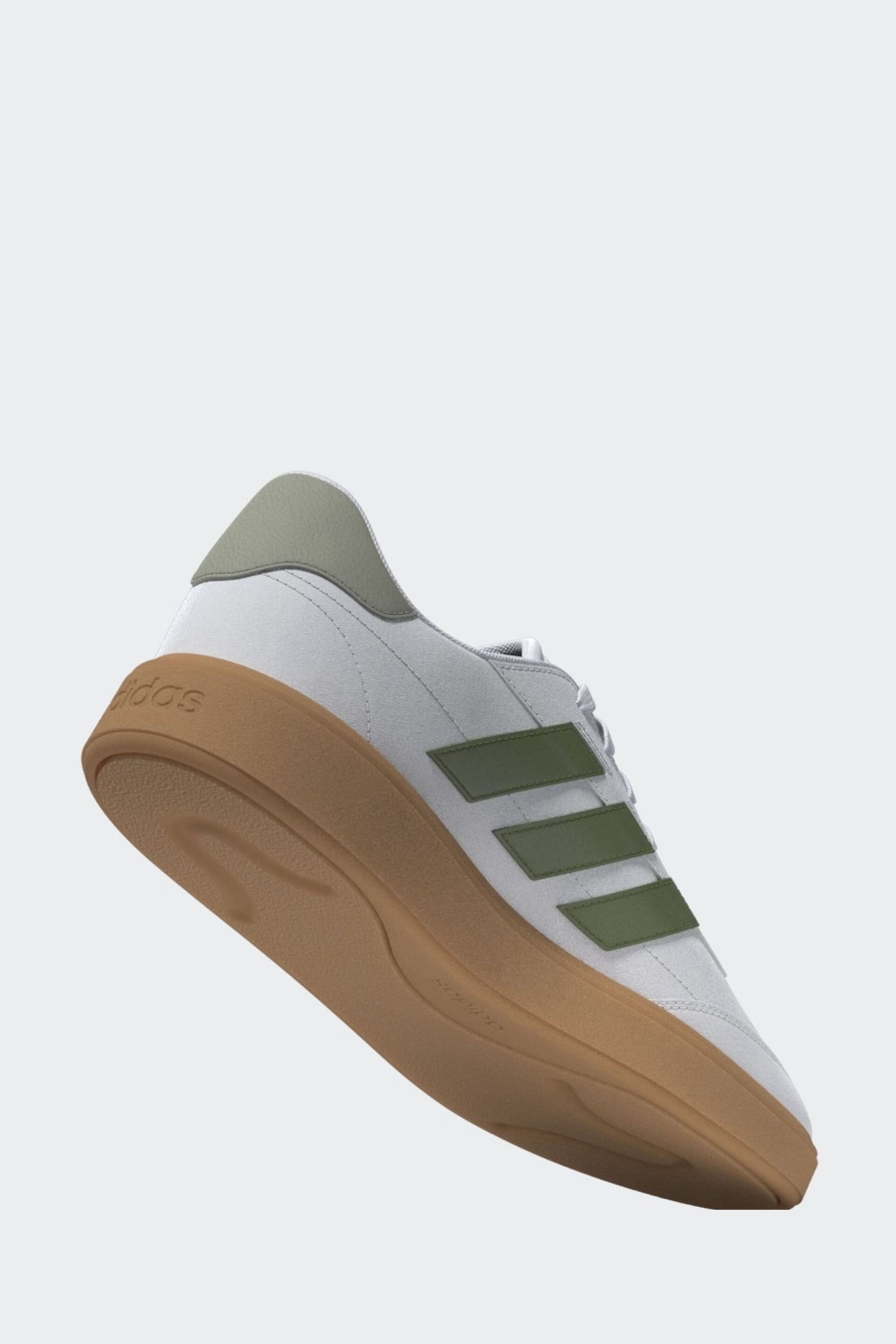 adidas White Courtblock Trainers - Image 7 of 18
