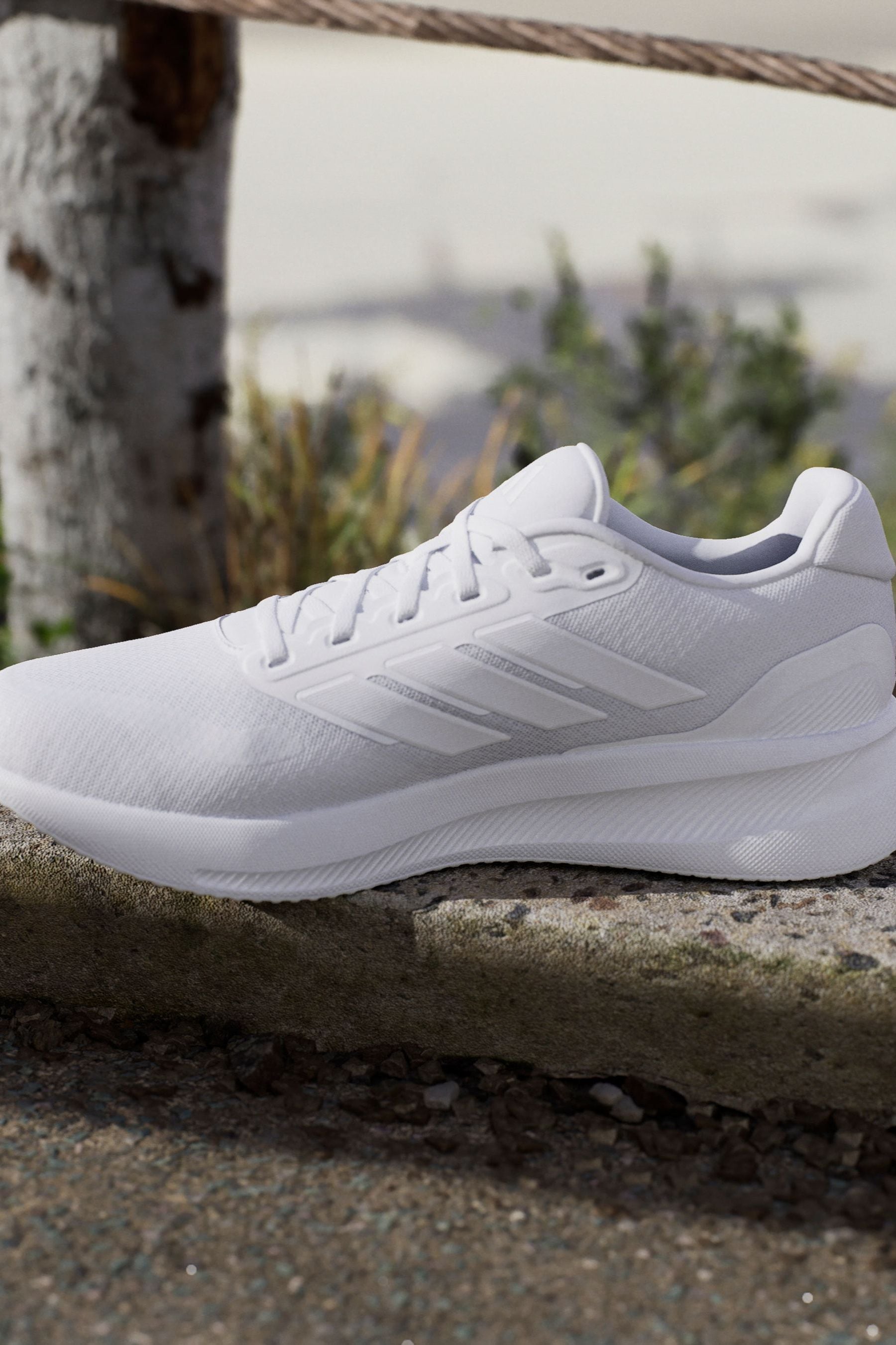 Adidas Off White Runfalcon 5 Running Trainers uk75eu415 Mens