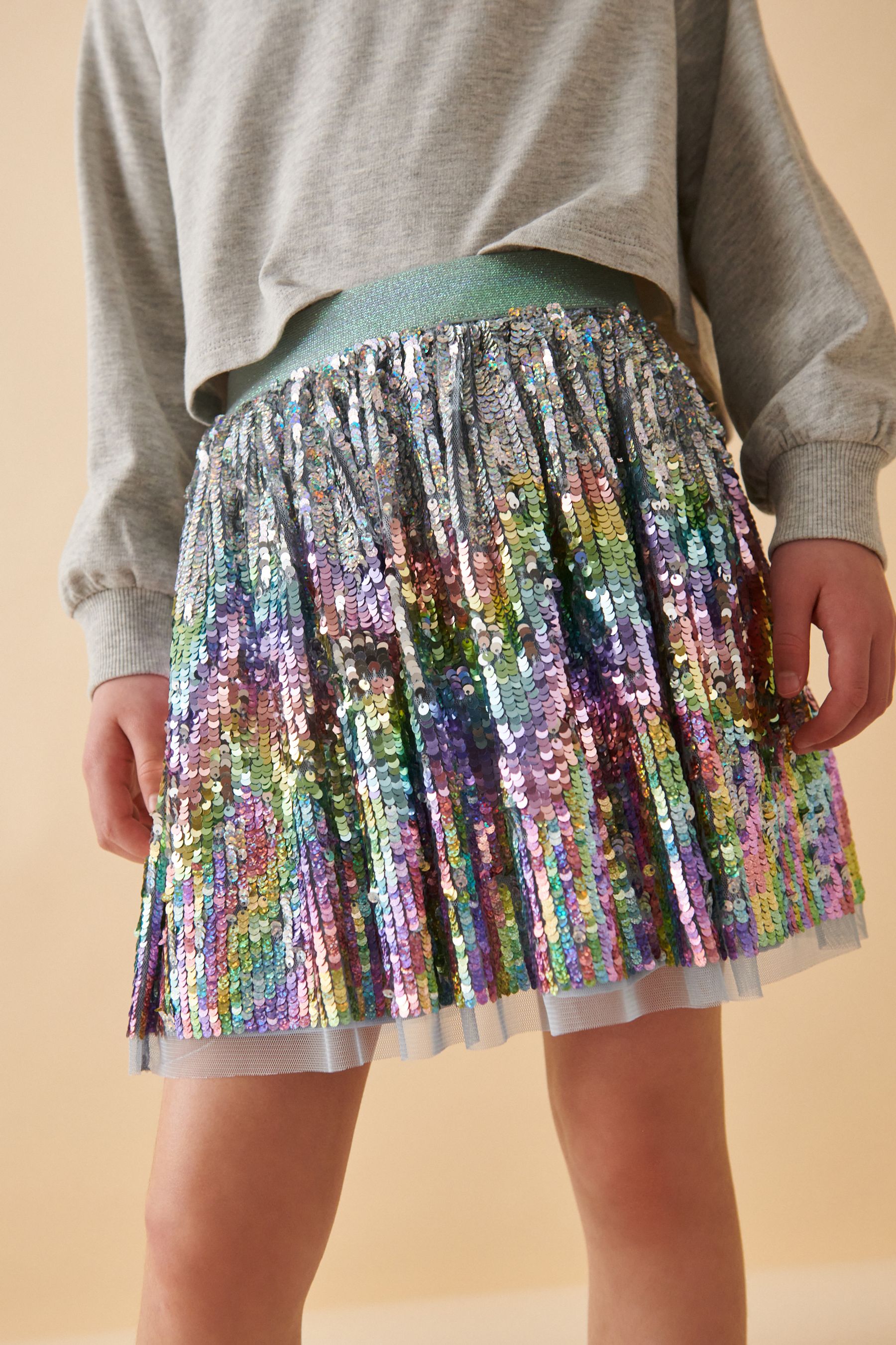 Rainbow sequin skirt next deals