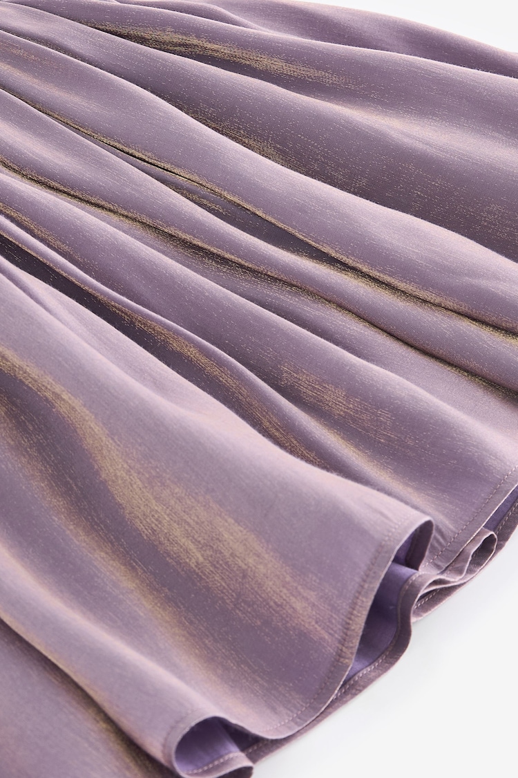 Lilac Purple Metallic Skirt (3-16yrs) - Image 7 of 7