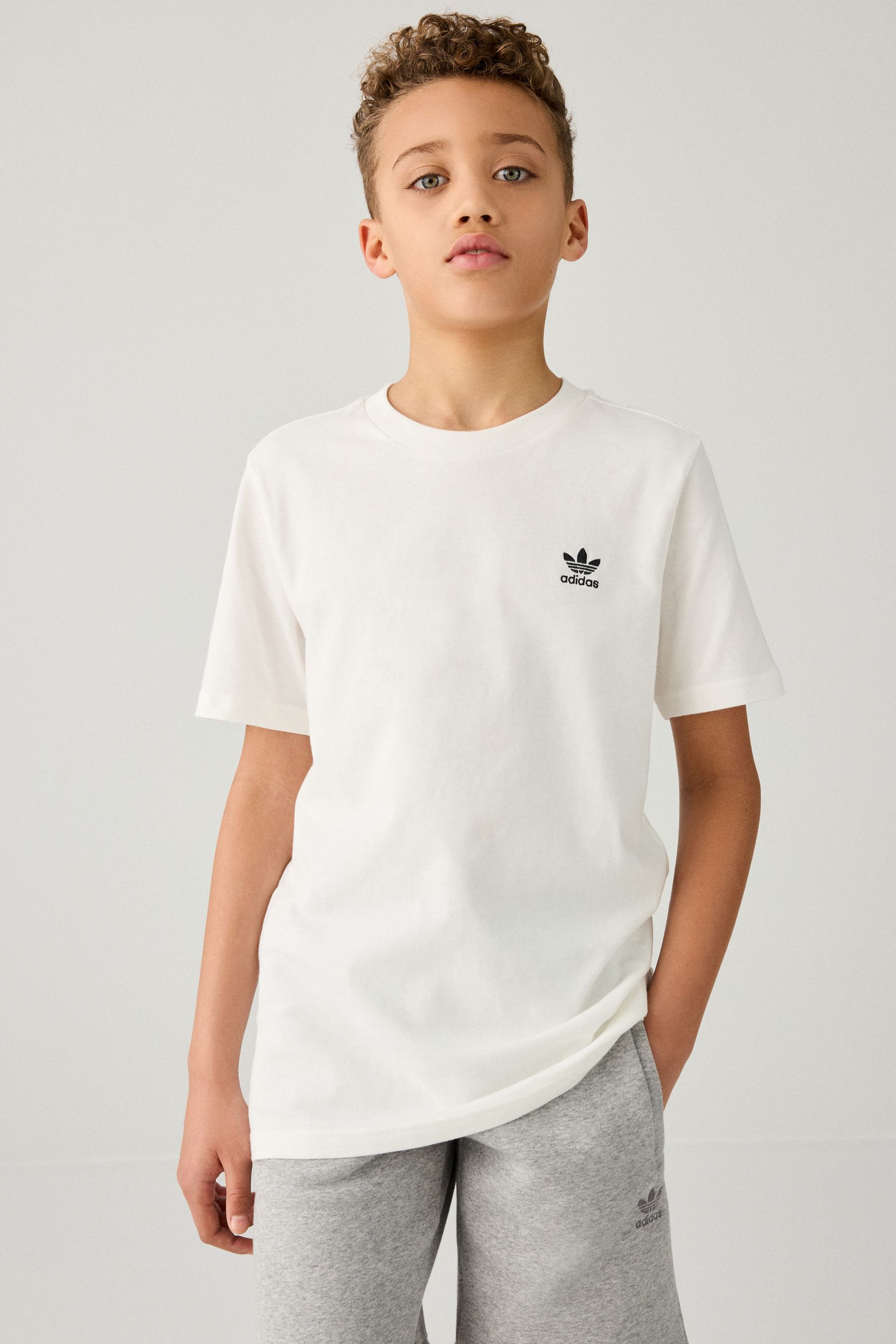 Buy adidas originals White Small Trefoil Logo 100 Cotton T Shirt from Next Germany