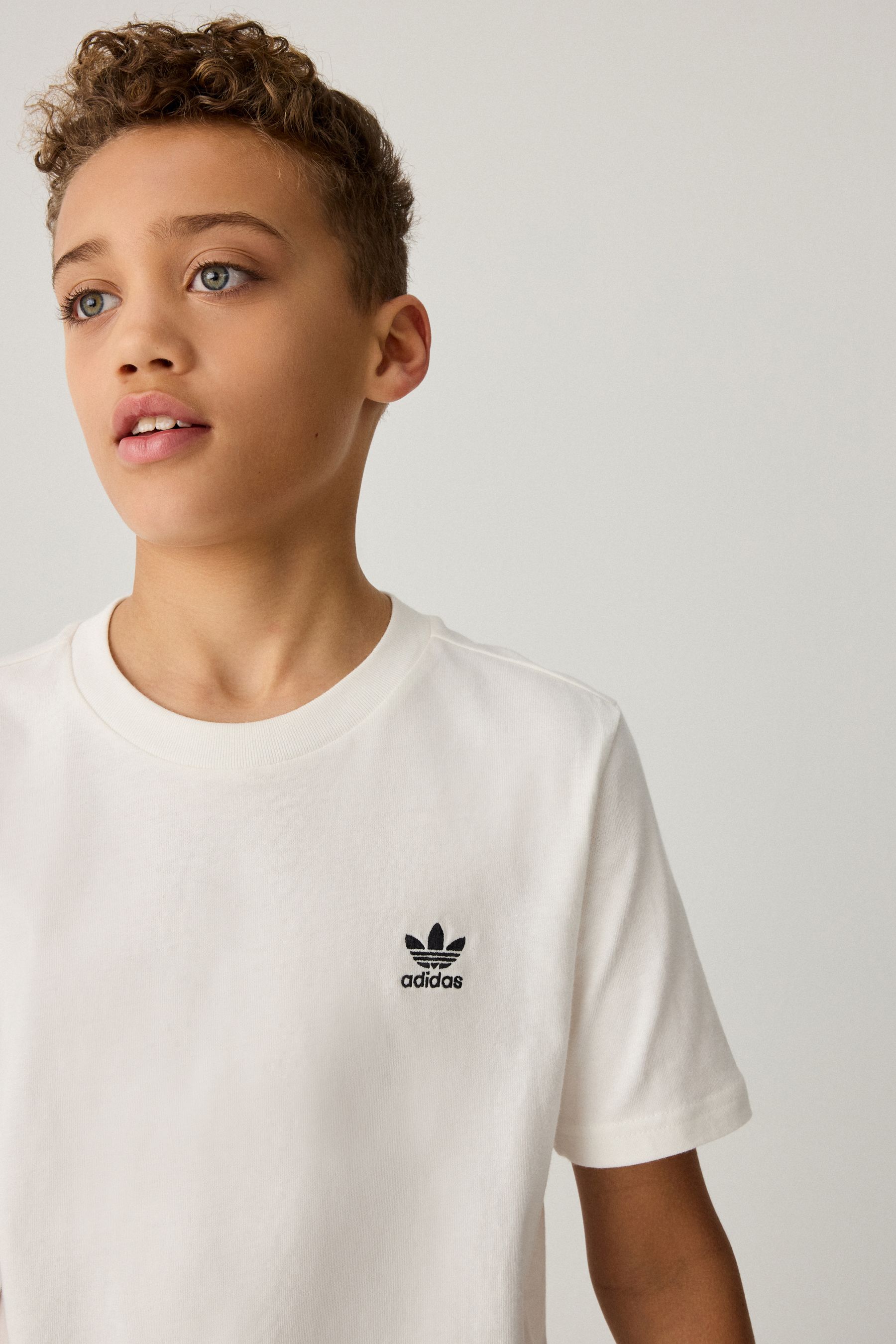 Buy adidas originals White Small Trefoil Logo 100 Cotton T Shirt from Next Bahrain