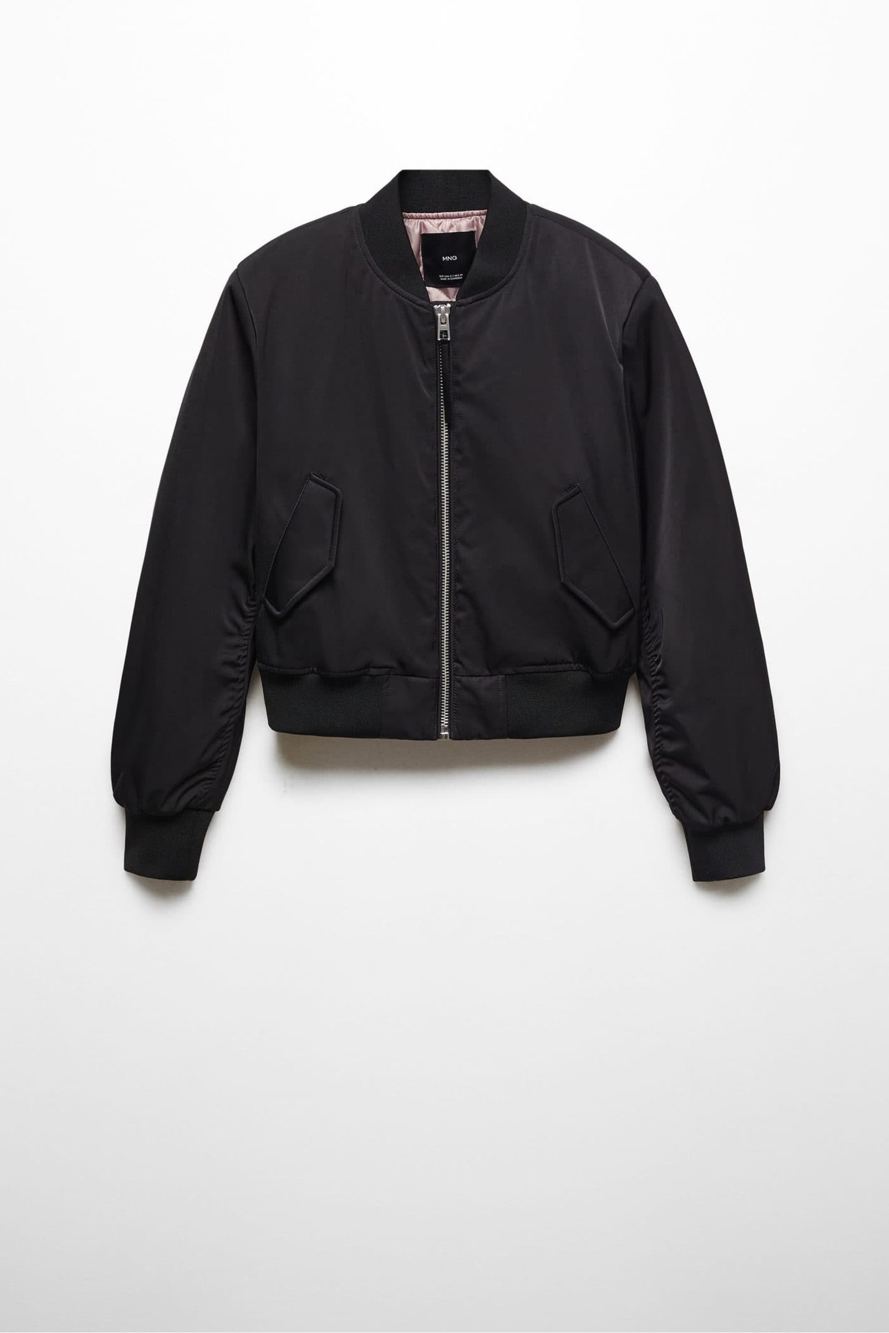 Women's black bomber jacket outlet