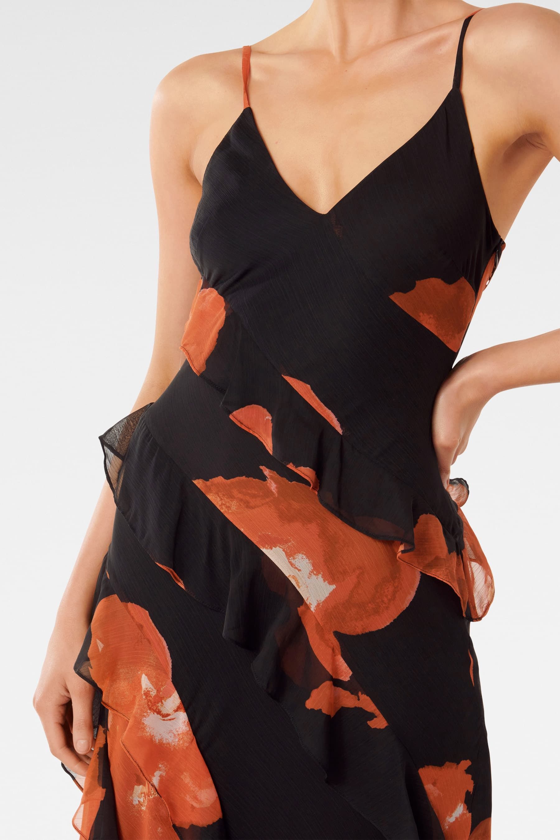 Buy Forever New Red Poppy Ruffle Dress from Next Luxembourg