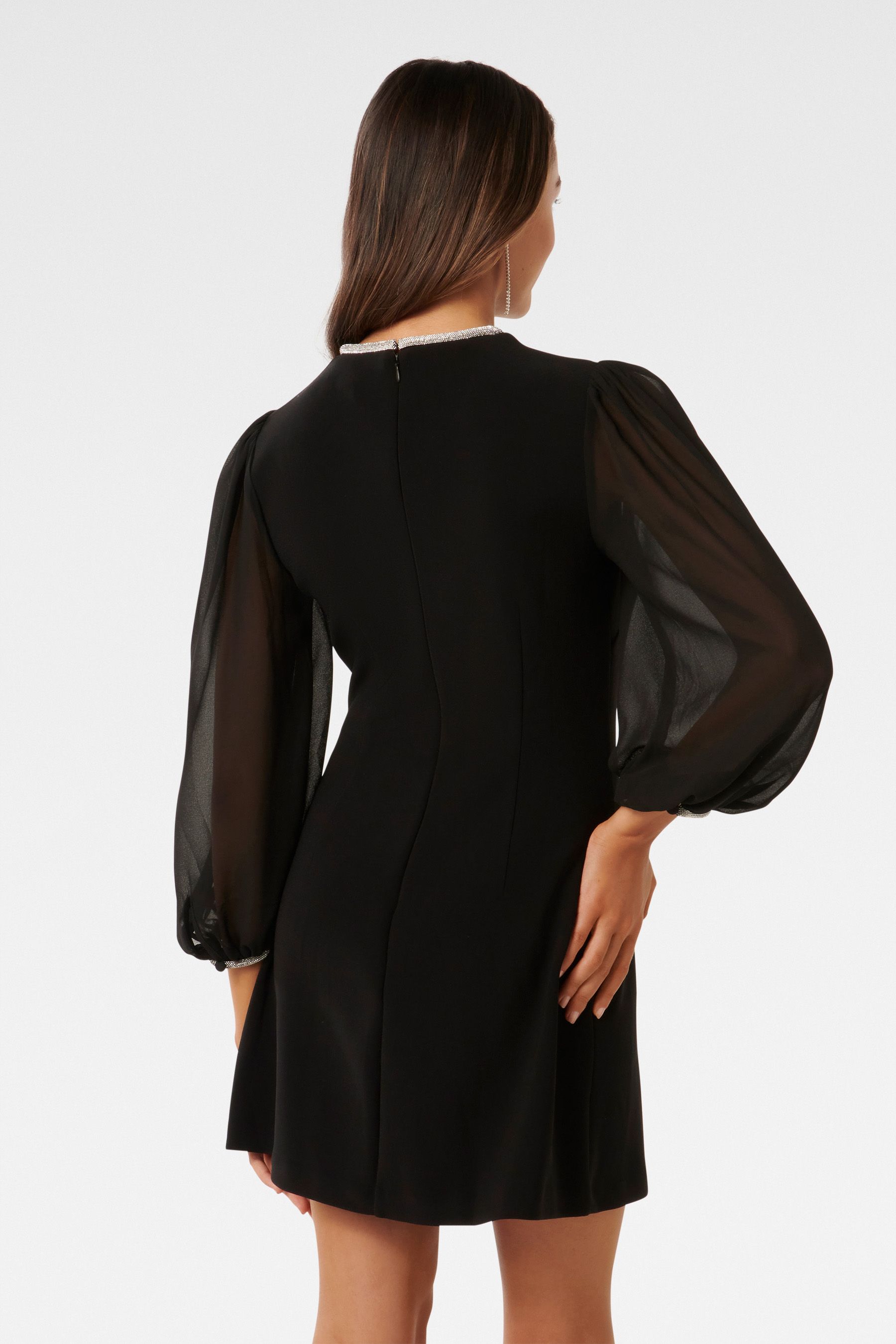 Buy Forever New Black Monica Petite Shift Mini Dress from Next Luxembourg