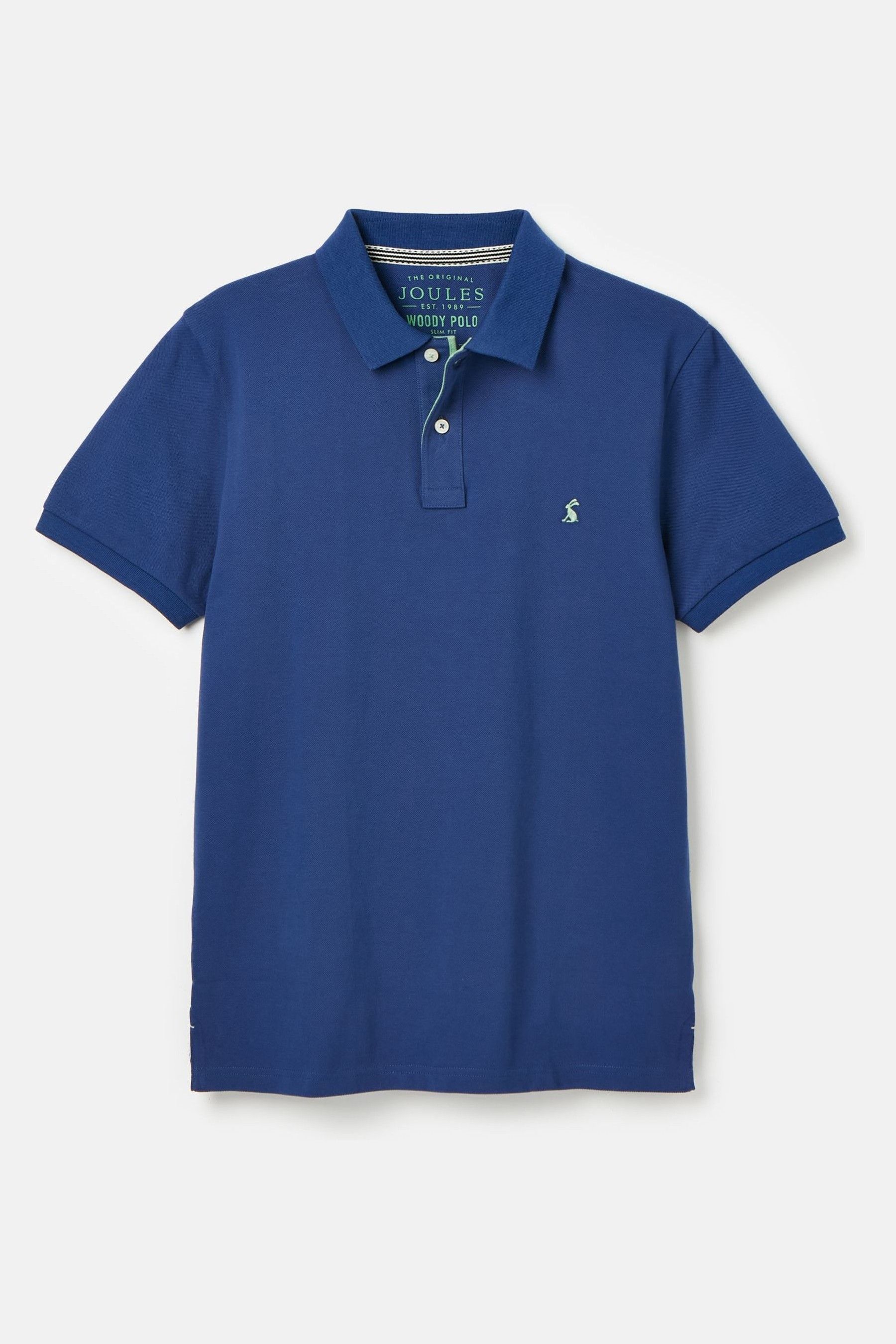Buy Joules Woody Blue Slim Fit Cotton Pique Polo Shirt from Next Luxembourg