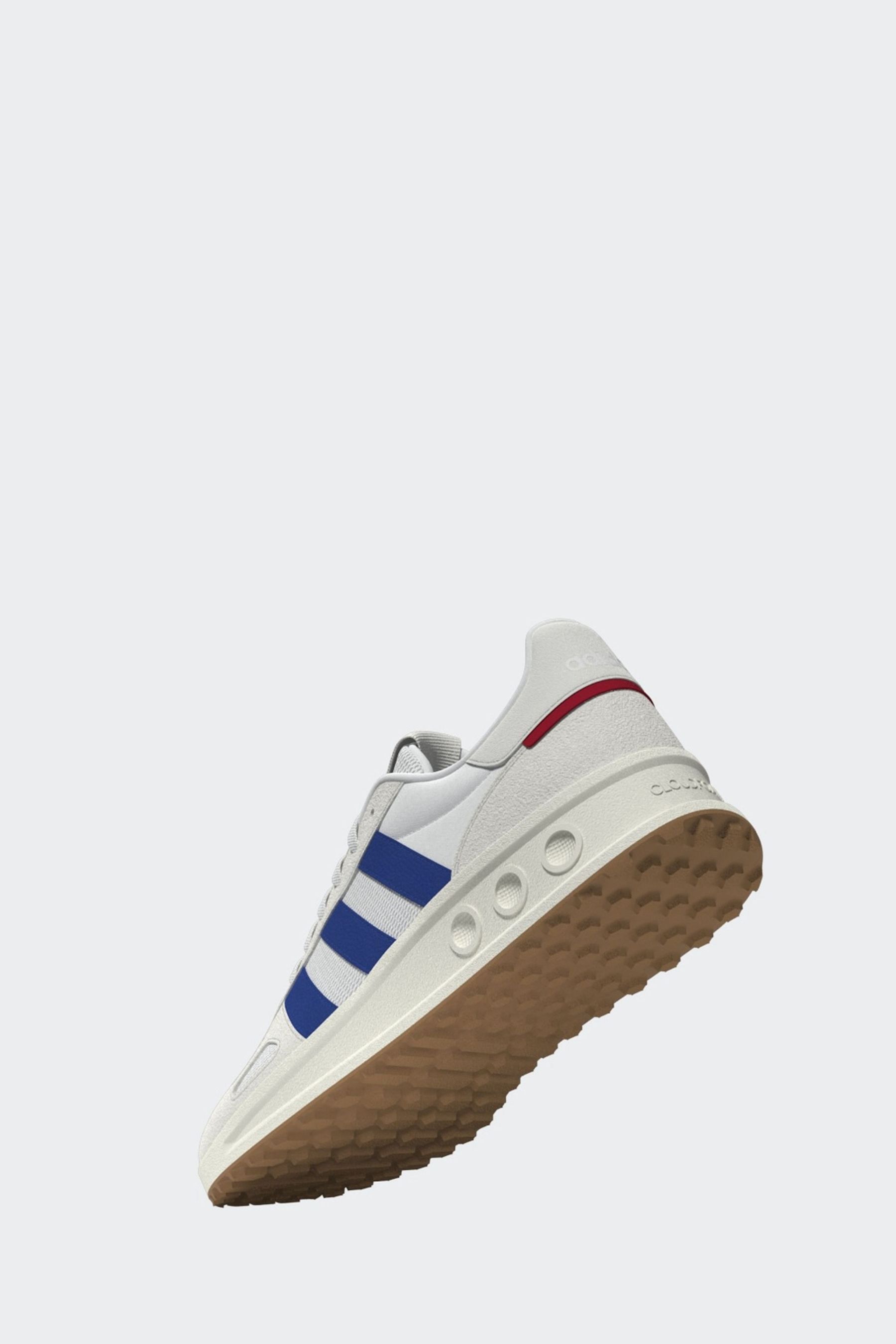Adidas trainers blue and white online