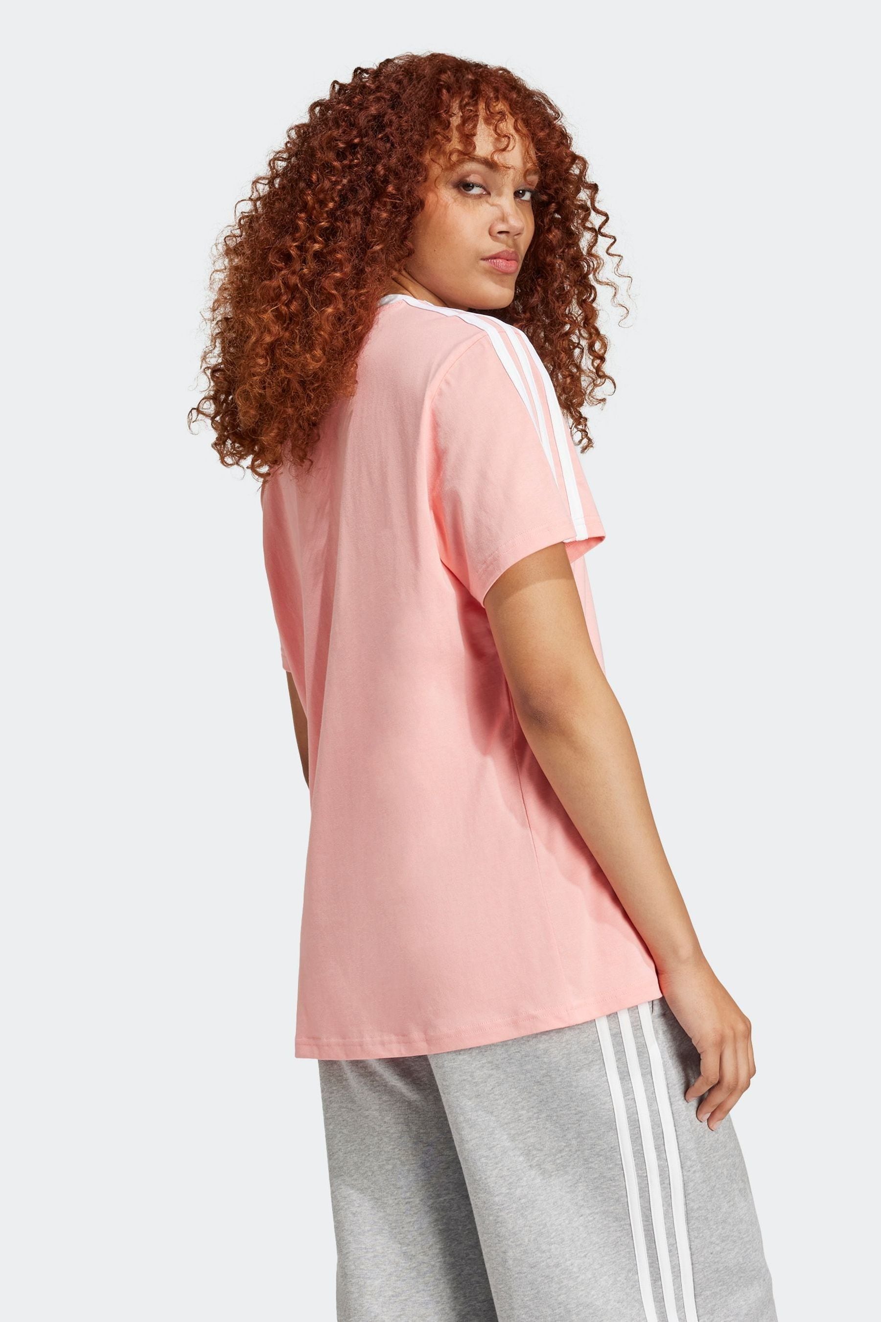 Buy adidas Pink Boyfriend 100 Cotton 3 Stripe T Shirt from Next Armenia