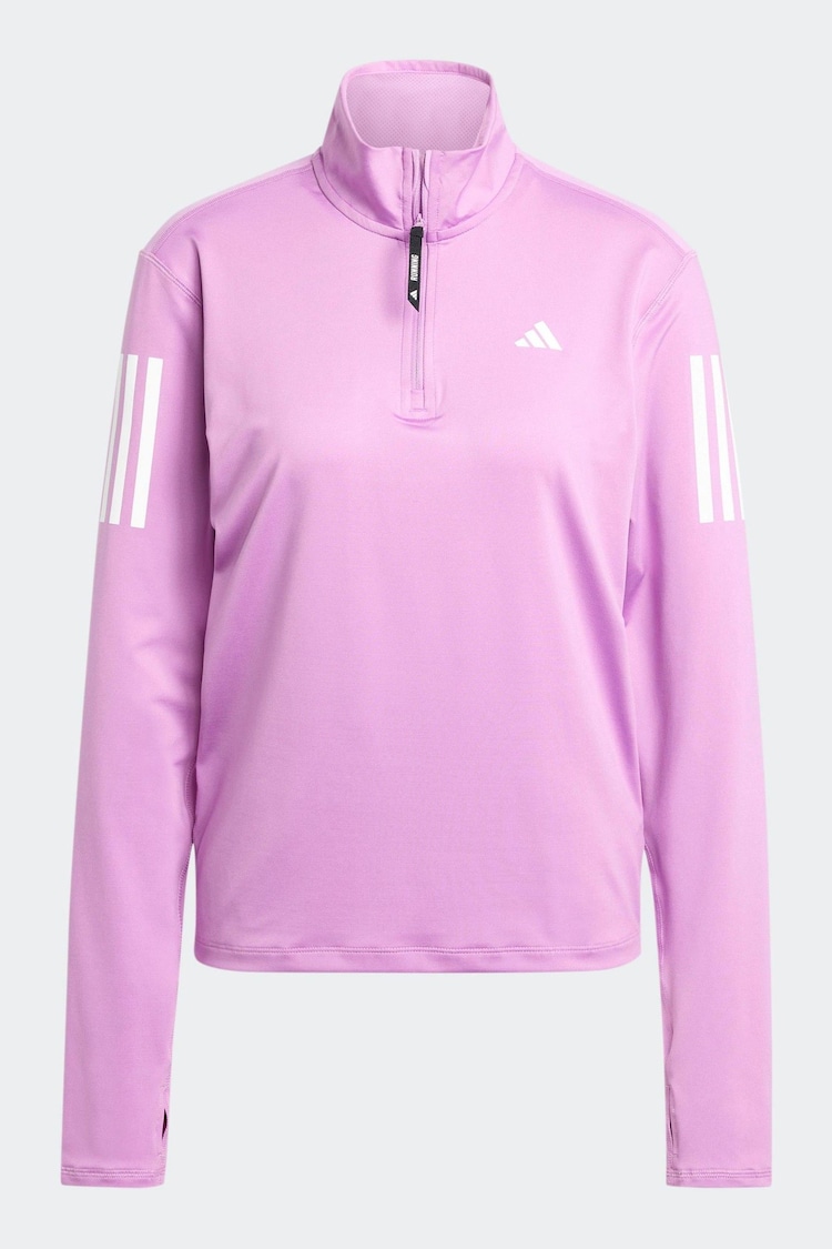 adidas Light Purple Own The Run 1/2 Zip Sweatshirt - Image 8 of 8