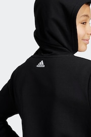 adidas Dark Black Sportswear Essentials Two Colored Big Logo Cotton Hoodie - Image 4 of 6