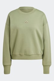 adidas Green ALL SZN Fleece Loose Sweatshirt - Image 7 of 7