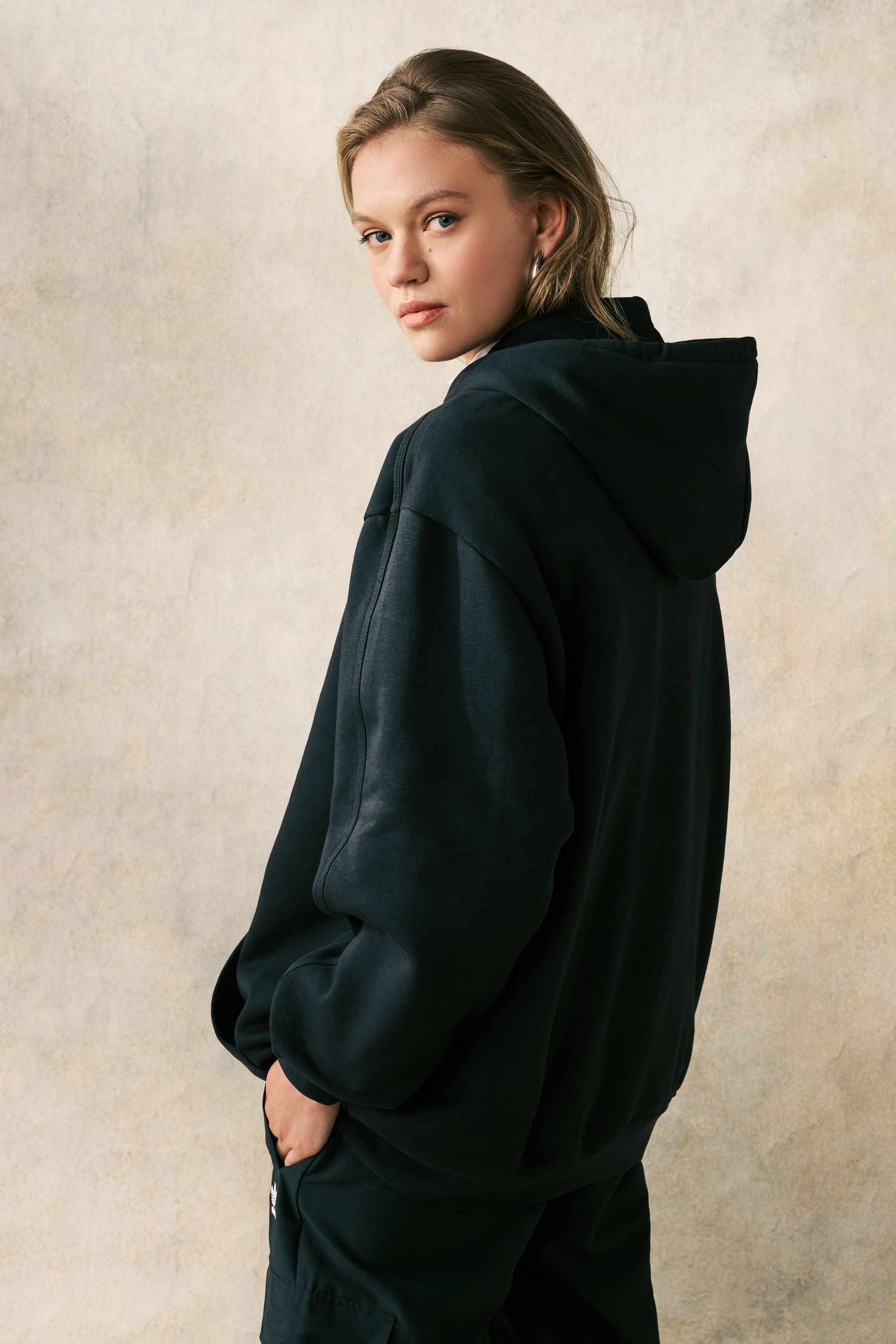 Buy adidas Originals Black Essentials Oversized Boyfriend Hoodie from the Next UK online shop